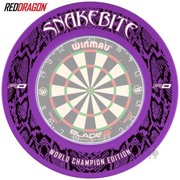 画像2: ☆セール、3営業日以内の発送、送料込み☆ ダーツボードサラウンド RedDragon レッドドラゴン ピーターライト PETER WRIGHT SNAKEBITE WORLD CHAMPION EDITION (2)