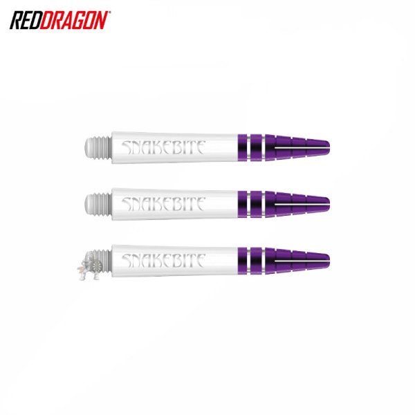 画像1: シャフト RedDragon レッドドラゴン 2022 ピーターライト ニトロテック ホワイト＆パープル Peter Wright Snakebite Logo Nitrotech White and Purple (1)