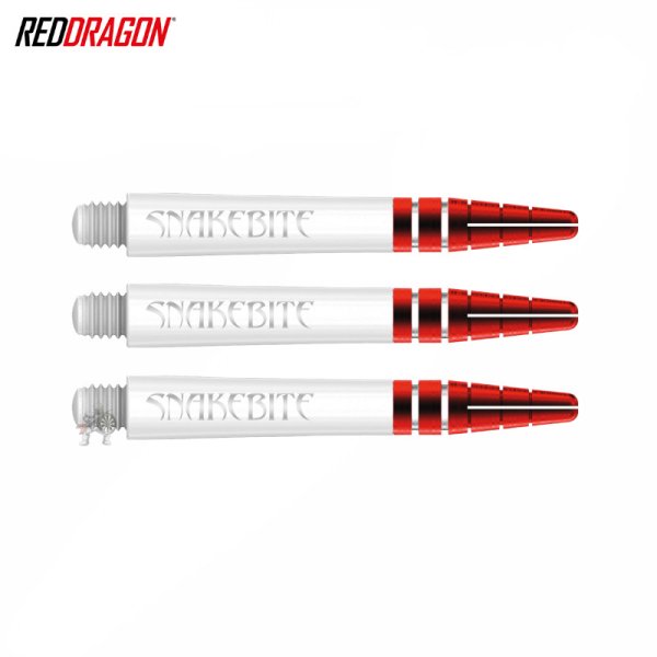 画像1: シャフト RedDragon レッドドラゴン ピーターライト スネークバイト ロゴ ニトロ アイオニック ホワイト＆レッド Peter Wright Snakebite Logo Nitro Ionic White＆Red (1)