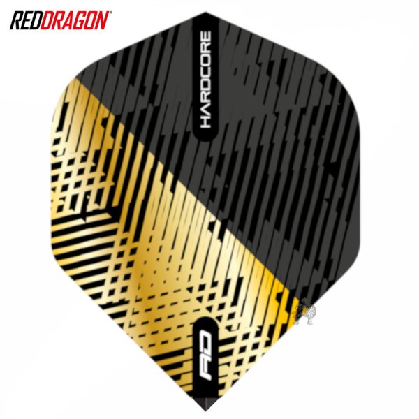 画像1: フライト RedDragon レッドドラゴン ハードコア プレミアム ゴールド＆ブラック フレック Hardcore Premium Gold & Black Fleck (1)