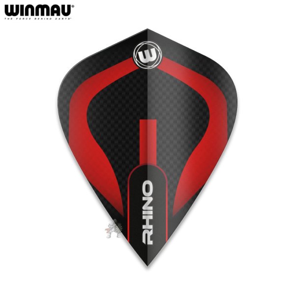 画像1: フライト Winmau Rhino ウィンマウ Black & Redカイト (1)