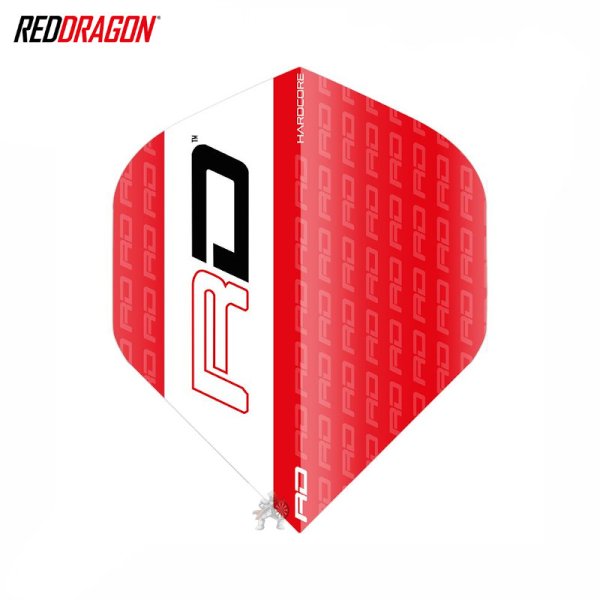 画像1: フライト RedDragon レッドドラゴン ハードコア レッド＆ホワイト RD ロゴ (1)