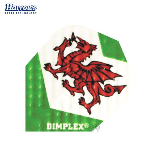 画像1: 特価 フライト Harrows ハローズ Dimplex ウェールズ 75ミクロン No.6（シェイプ） Wales (1)