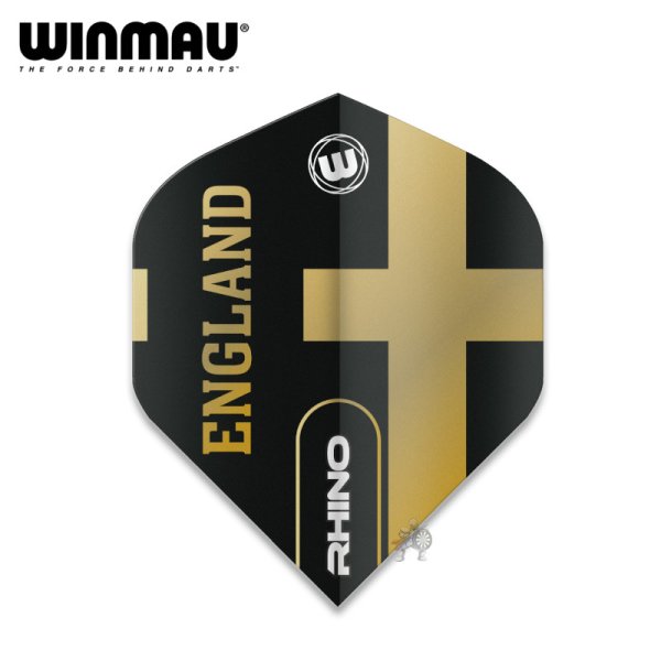画像1: フライト Winmau ウィンマウ 2021 RHINO イングランド England 100ミクロン (1)