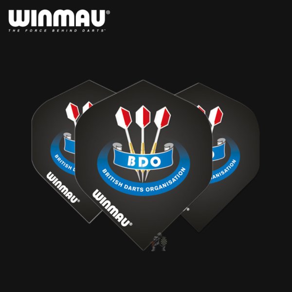 画像1: Winmau ウィンマウ フライト BDO ブラック 75ミクロン メガスタンダード (1)