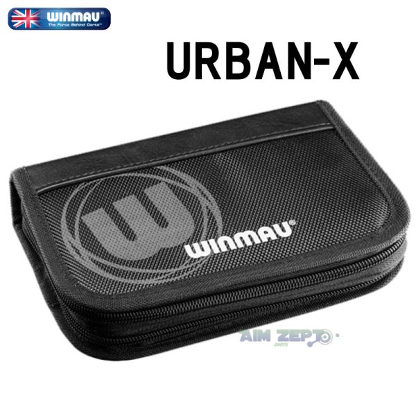 画像1: ケース winmau アーバンX ダーツ ケース ブラック URBAN-X DART CASE Black 大容量 ※紙製パッケージは基本、破れが有ります※ (1)
