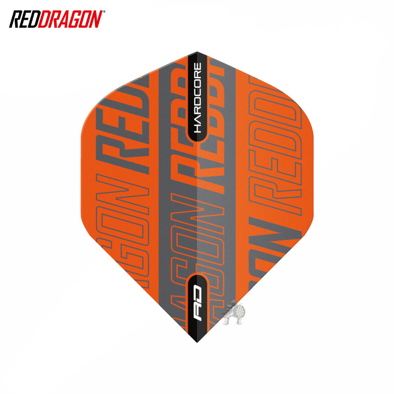 フライト RedDragon レッドドラゴン 2021 ハードコア XT オレンジ＆ブラック プリント ダーツショップ Aiming Zept