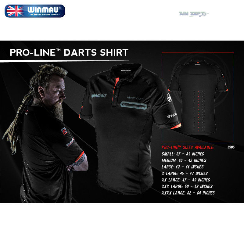 特価 ダーツユニフォーム Winmau プロライン ダーツシャツ Pro Line Darts Shirt ダーツショップ Aiming Zept